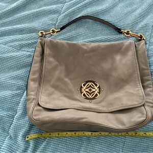 ❤️Loewe olive/burgundy Karung and Leather Anagram Shoulder Bag❤️